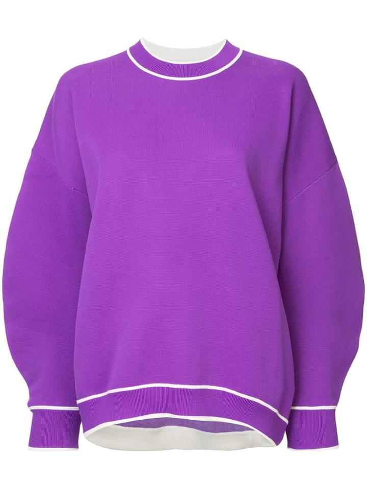 Tibi Structured Sleeve Jumper - Purple
