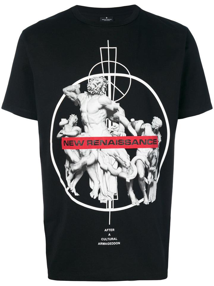 Marcelo Burlon County Of Milan - Fainu T-shirt - Men - Cotton/polyester - Xxl, Black, Cotton/polyester