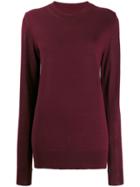 Maison Margiela Crew Neck Knitted Jumper - Red