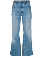 Re/done Lea Crop Flare Jeans - Blue