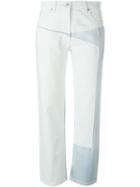 Cédric Charlier Patchwork Trousers, Women's, Size: 38, White, Cotton