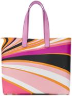 Emilio Pucci - Printed Tote - Women - Polyurethane - One Size, Pink/purple, Polyurethane