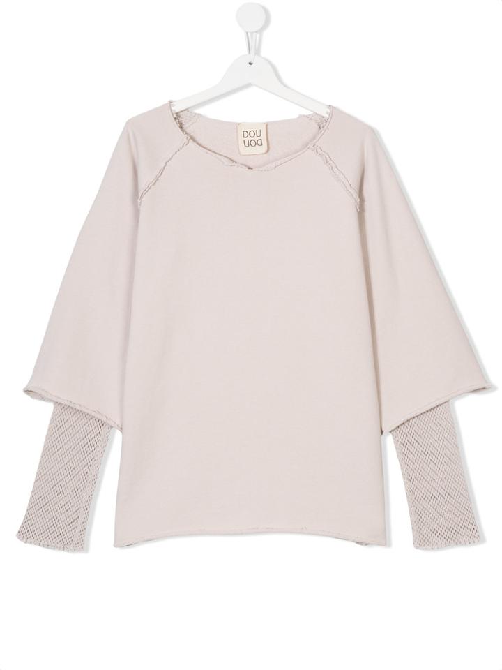 Douuod Kids Layered Blouse - Pink & Purple