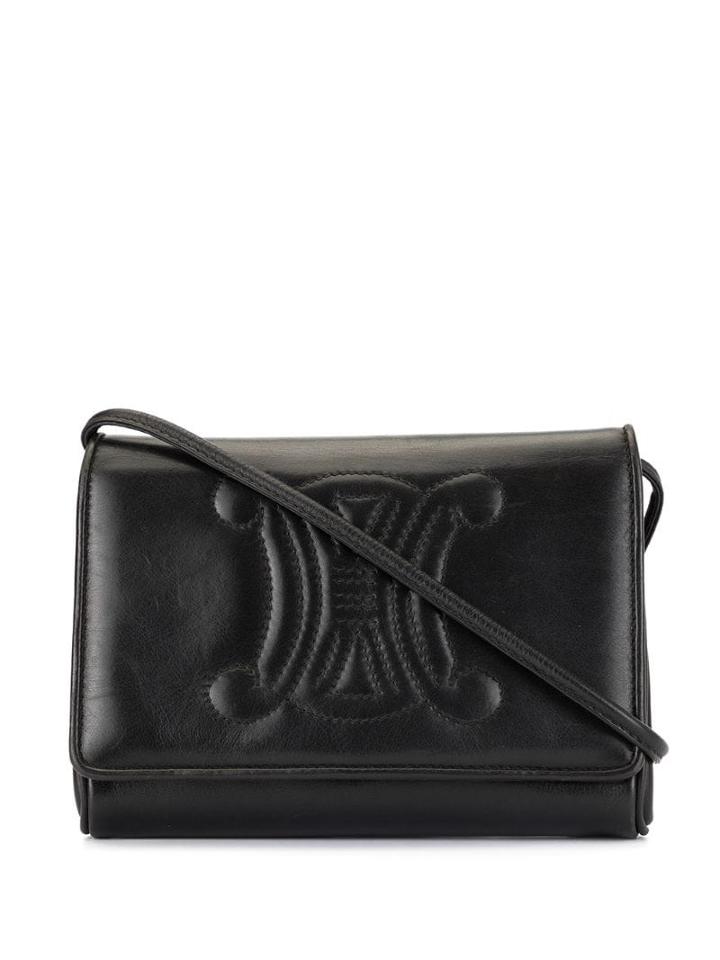 Céline Pre-owned Macadam Stitch Shoulder Bag - Black