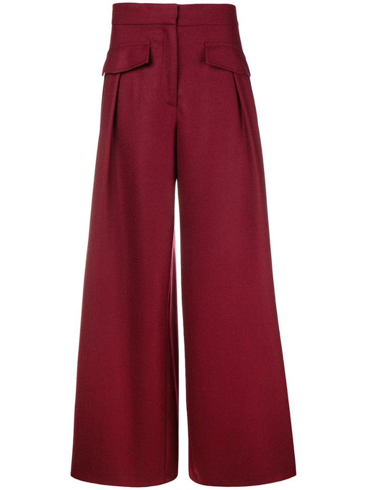 Miahatami High Waisted Palazzo Trousers - Red