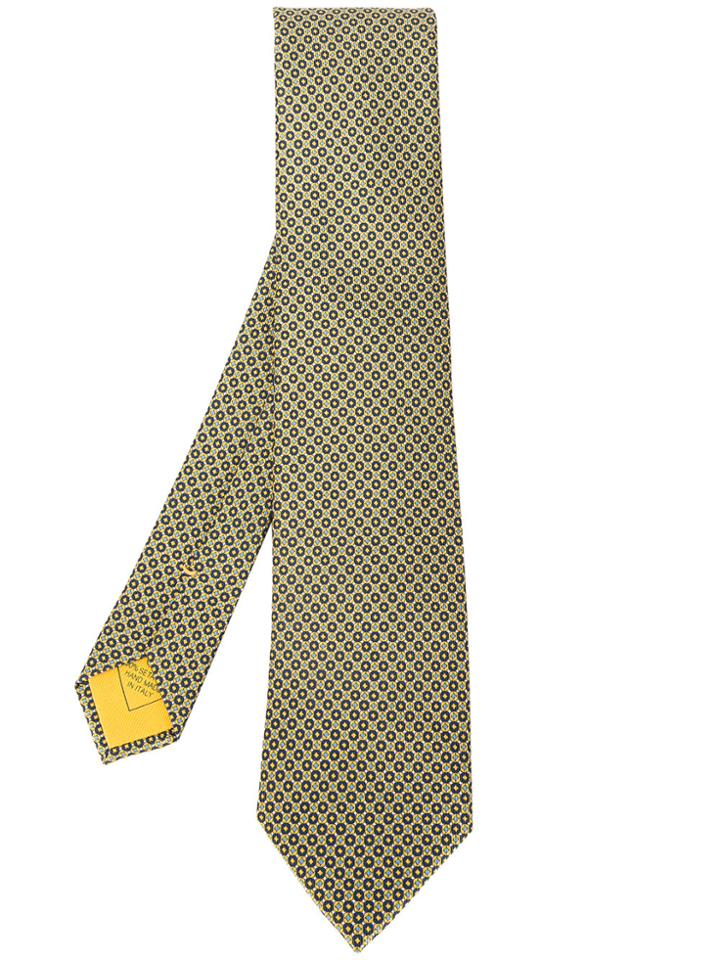 Brioni Patterned Tie - Yellow & Orange