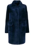 Desa 1972 Reversible Shearling Coat - Blue