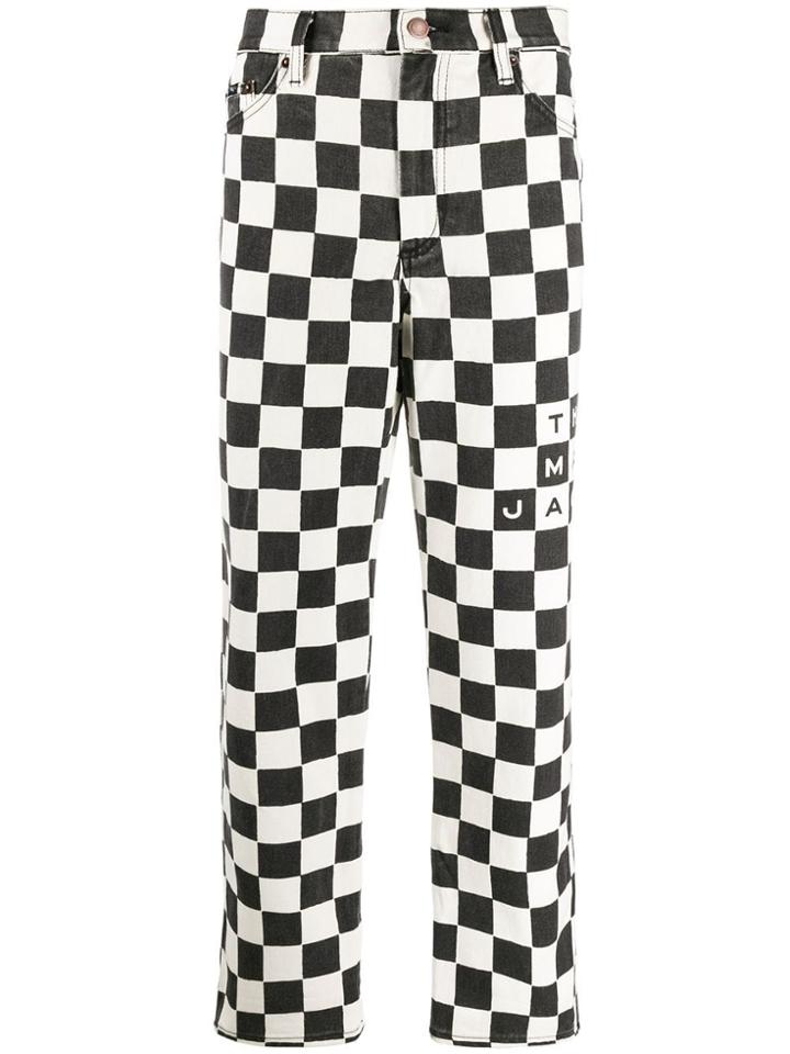 Marc Jacobs Checkered Jeans - Black