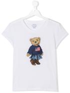 Ralph Lauren Kids Teddy Bear Print T-shirt - White