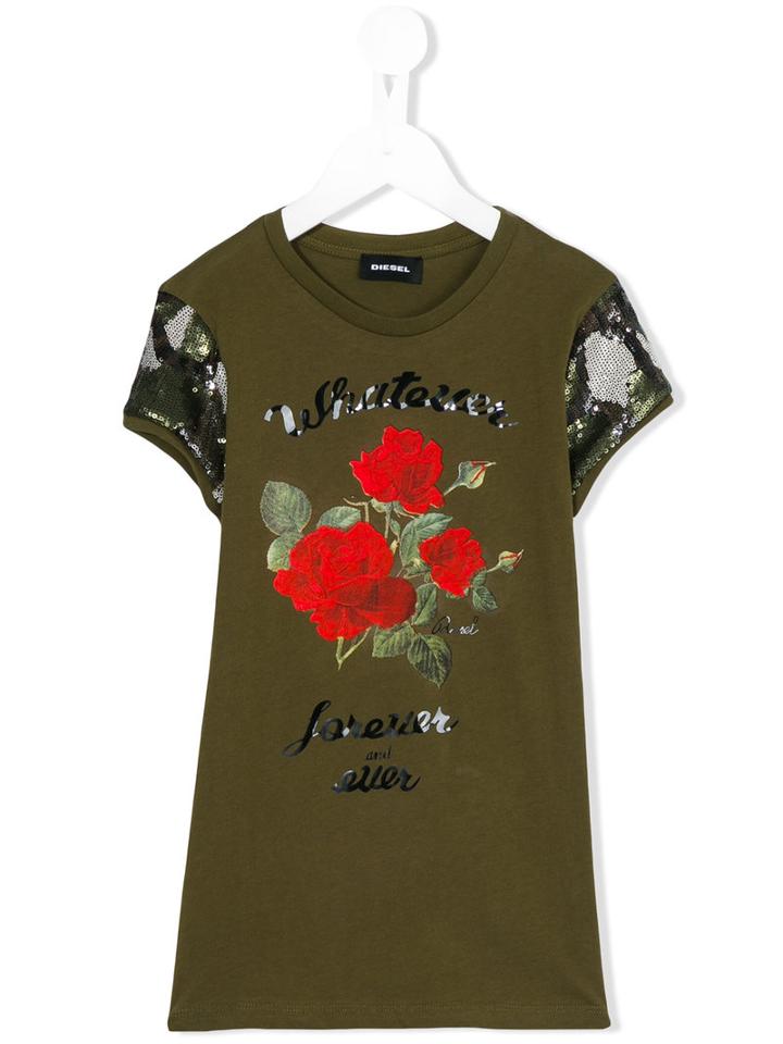 Diesel Kids - Tredi T-shirt - Kids - Cotton - 12 Yrs, Green