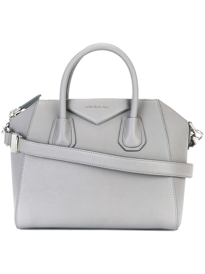 Givenchy Small Antigona Tote Bag, Women's, Grey, Goat Skin