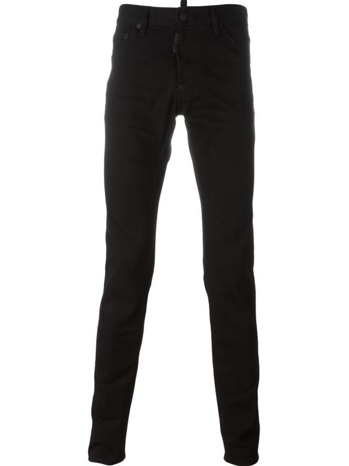 Dsquared2 'cool Guy' Jeans, Men's, Size: 46, Black, Cotton/polyester/elastolefin/calf Leather