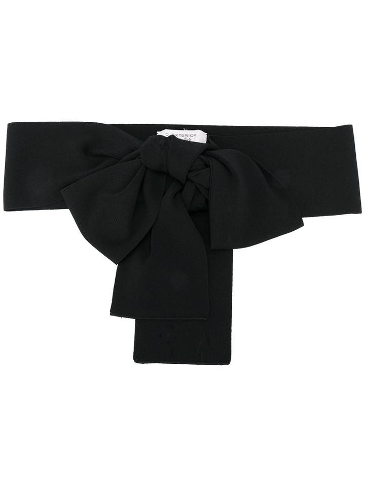D.exterior Bow Detail Belt, Women's, Black, Polyamide/viscose