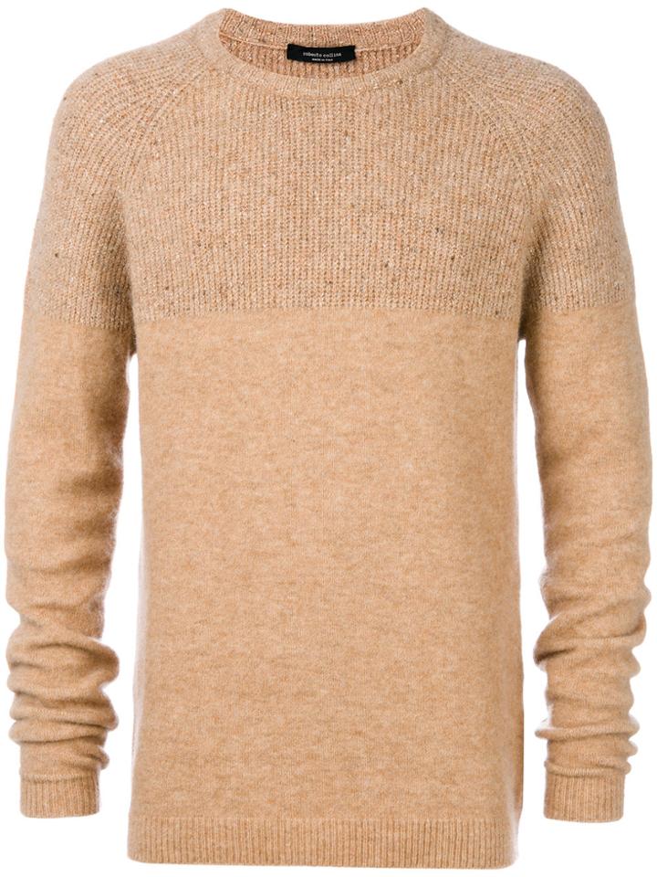 Roberto Collina Knit Panel Jumper - Brown
