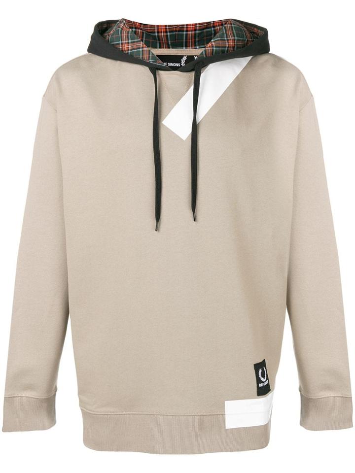 Raf Simons X Fred Perry Panelled Hoodie - Grey
