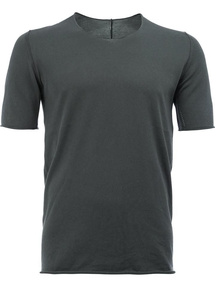 Label Under Construction Slim-fit T-shirt, Men's, Size: 48, Grey, Cotton