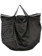 Chanel Pre-owned Sports Line Jumbo Xl Shoulder Tote Bag - Black