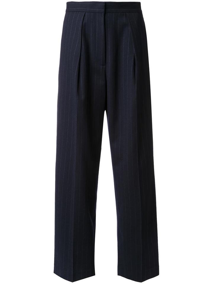 H Beauty & Youth. 'saxo St. Tuck' Trousers, Women's, Size: Small, Blue, Silk/cupro/wool