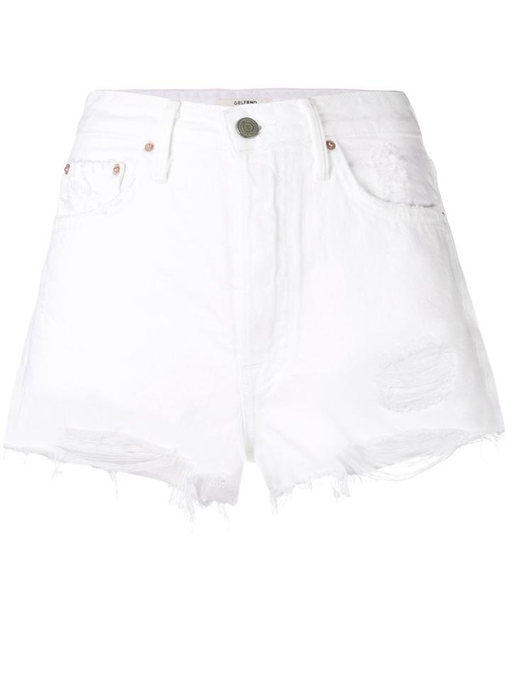 Grlfrnd Distressed Shorts - White