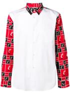 Comme Des Garçons Printed Sleeve Shirt - Red