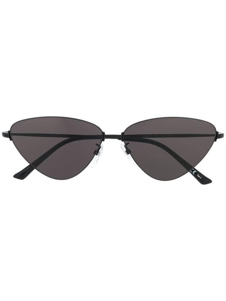 Balenciaga Eyewear Triangular Shaped Sunglasses - Black