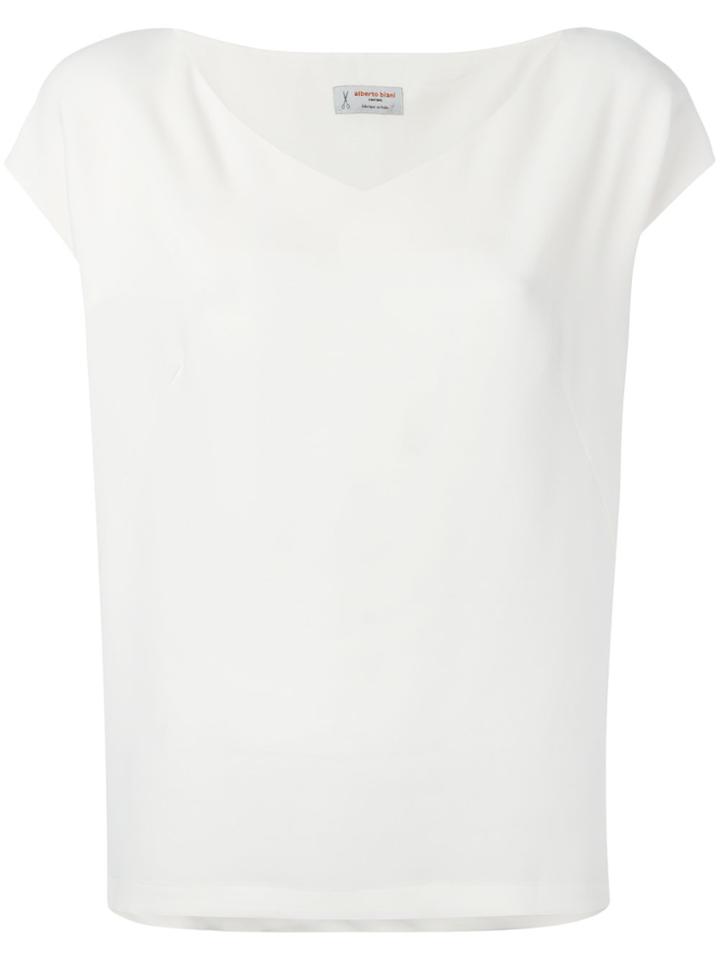 Alberto Biani V-neck Blouse - Nude & Neutrals