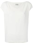 Alberto Biani V-neck Blouse - Nude & Neutrals