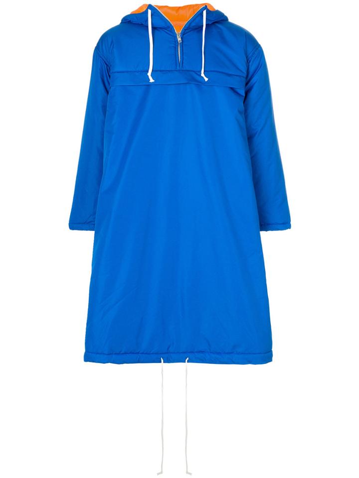 Comme Des Garçons Shirt Boys Hooded Pullover Coat - Blue