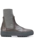 Fabiana Filippi Embellished Mid-calf Boots - Grey