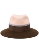 Maison Michel Contrast Fedora Hat - Neutrals