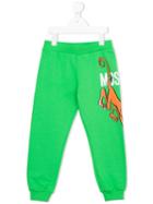Moschino Kids Monkey Track Pants, Boy's, Size: 6 Yrs, Green