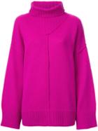 G.v.g.v. Raw Edge Turtleneck Pullover, Women's, Size: Xs, Pink/purple, Wool