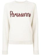 Maison Kitsuné Parisienne Embroidery Sweatshirt - Nude & Neutrals