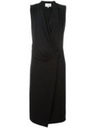 Maison Margiela Draped Wrap Dress, Women's, Size: 42, Black, Silk/polyamide/acetate