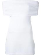 Scanlan Theodore Lace-chain Colder Shoulder Top, Women's, Size: Medium/large, White, Cotton