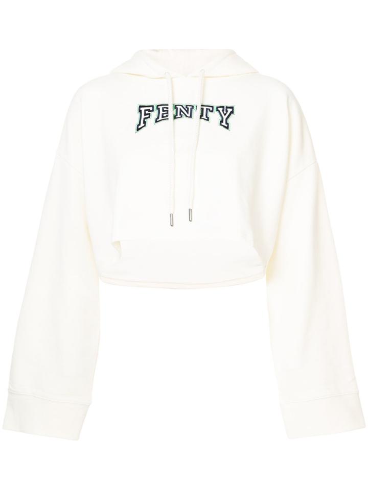 Fenty X Puma Cropped Logo Hoodie - White