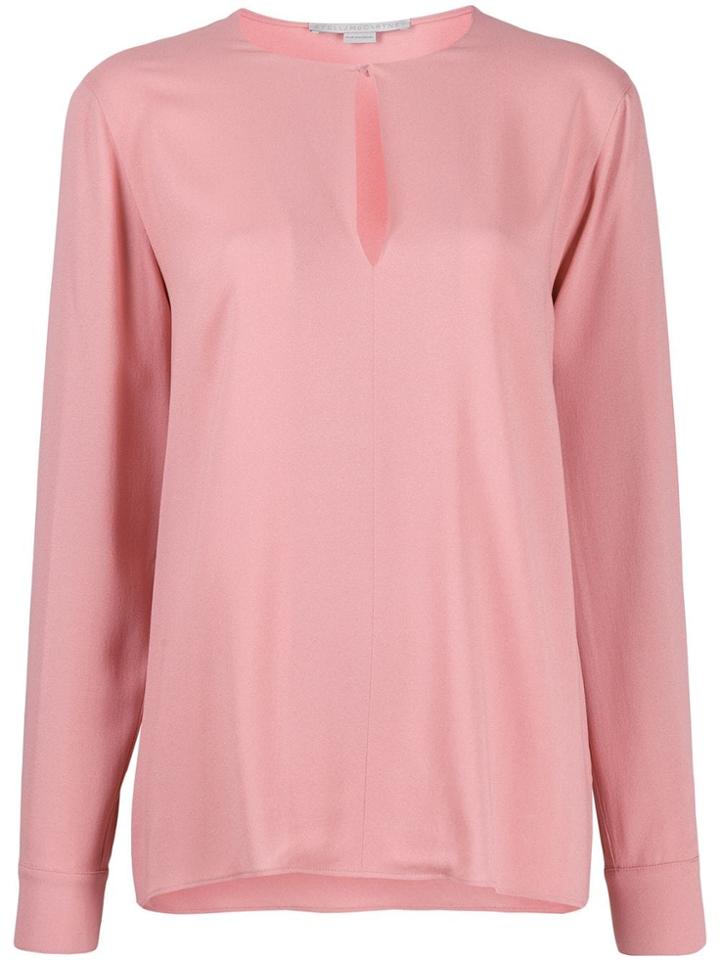 Stella Mccartney Split-sleeve Keyhole Blouse - Pink