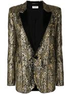 Saint Laurent Sequin Suit Jacket - Metallic