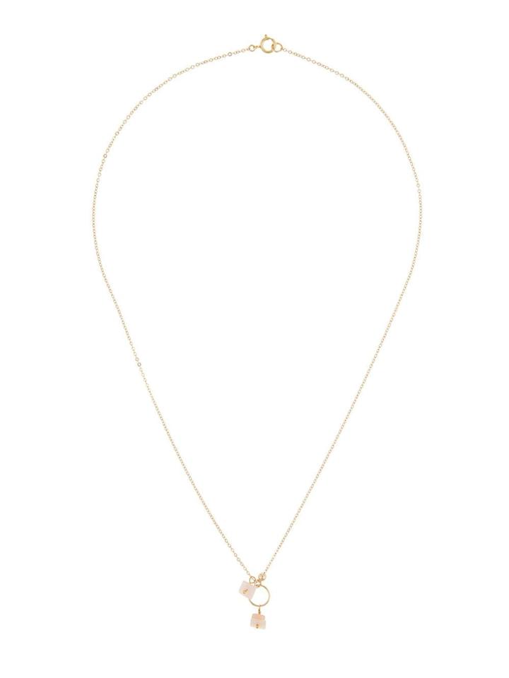 Petite Grand Gemstone Necklace - Metallic