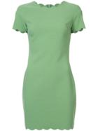 Likely Scalloped Trimmed Fitted Dress - Green