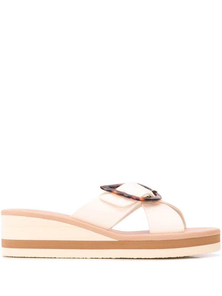 Ancient Greek Sandals Tortoiseshell Sandals - White