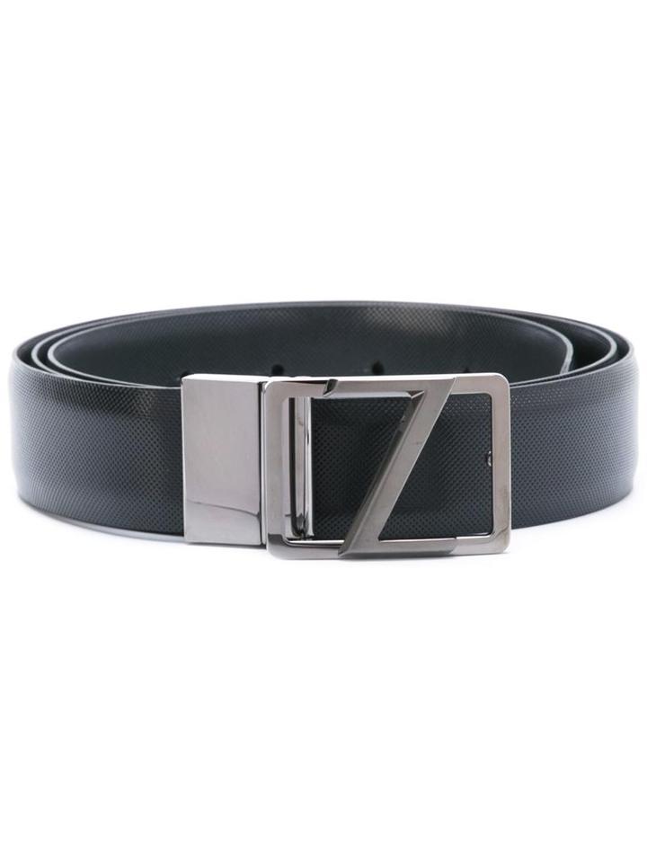 Z Zegna Buckled Belt, Men's, Size: 110, Black, Calf Leather