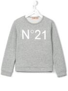 No21 Kids Logo Print Sweatshirt, Girl's, Size: 9 Yrs, Grey