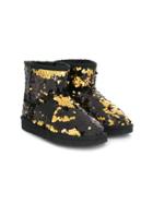 Colors Of California Kids Sequined Snow Boots - Black