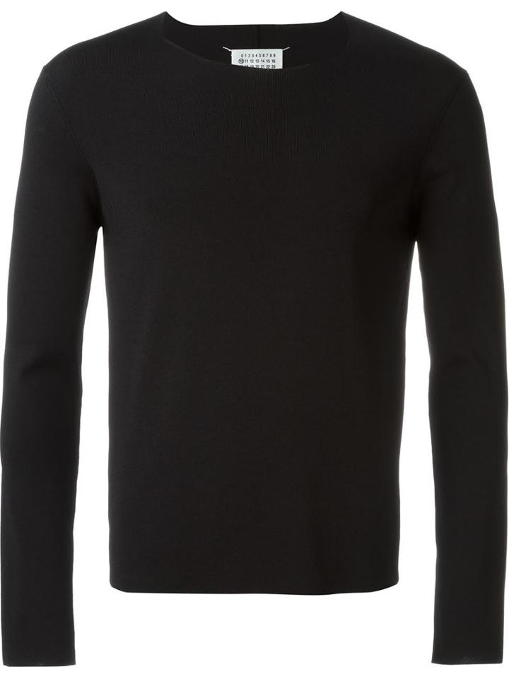 Maison Margiela Crew Neck Jumper, Men's, Size: Medium, Black, Polyester/viscose