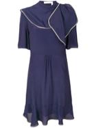 See By Chloé Contrast Stitching Dress - Blue