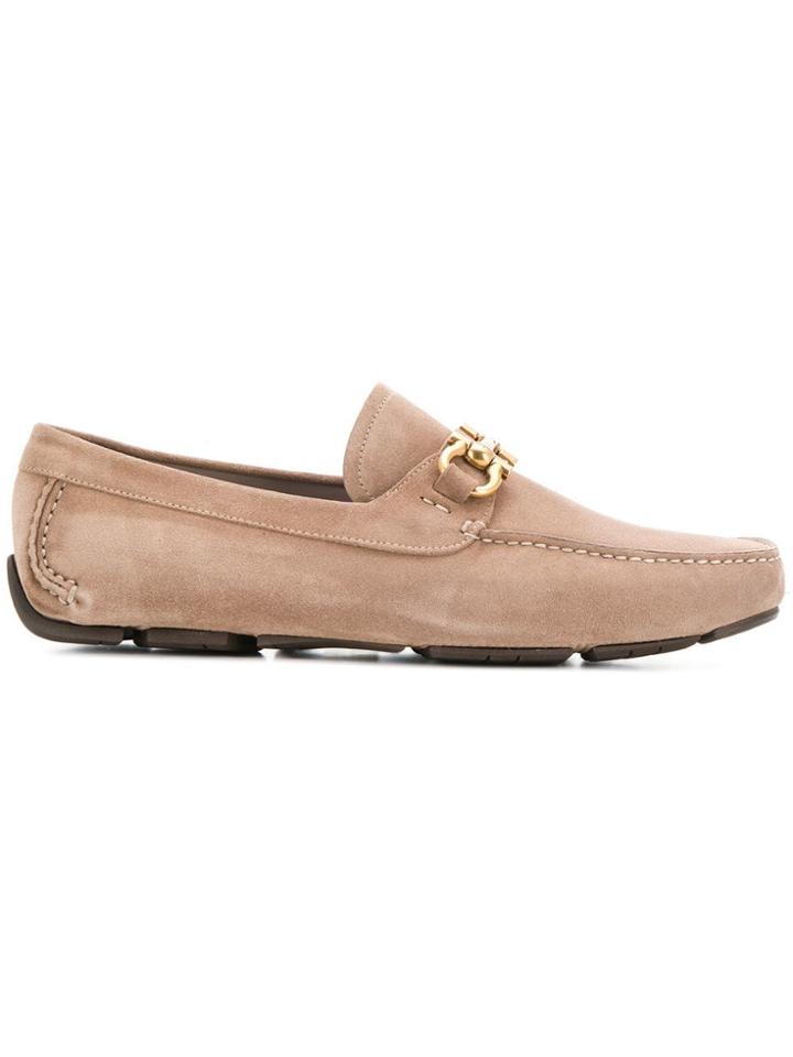 Salvatore Ferragamo Gancio Loafers - Neutrals
