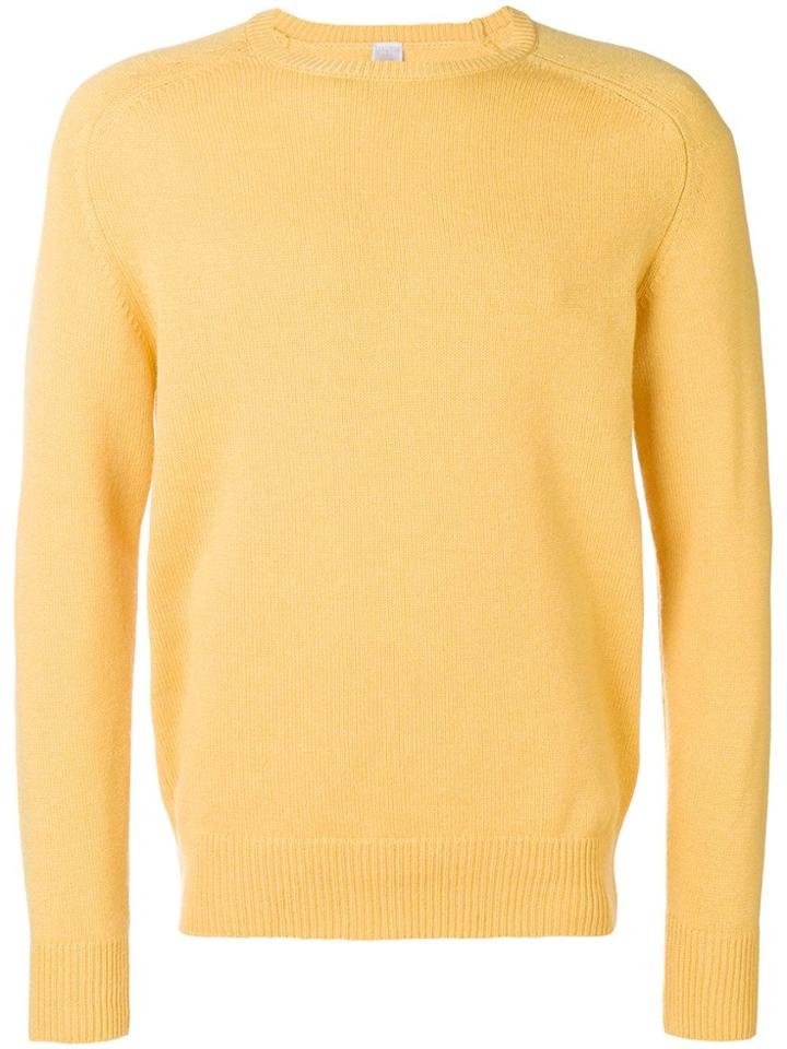 Eleventy Crew Neck Jumper - Yellow & Orange