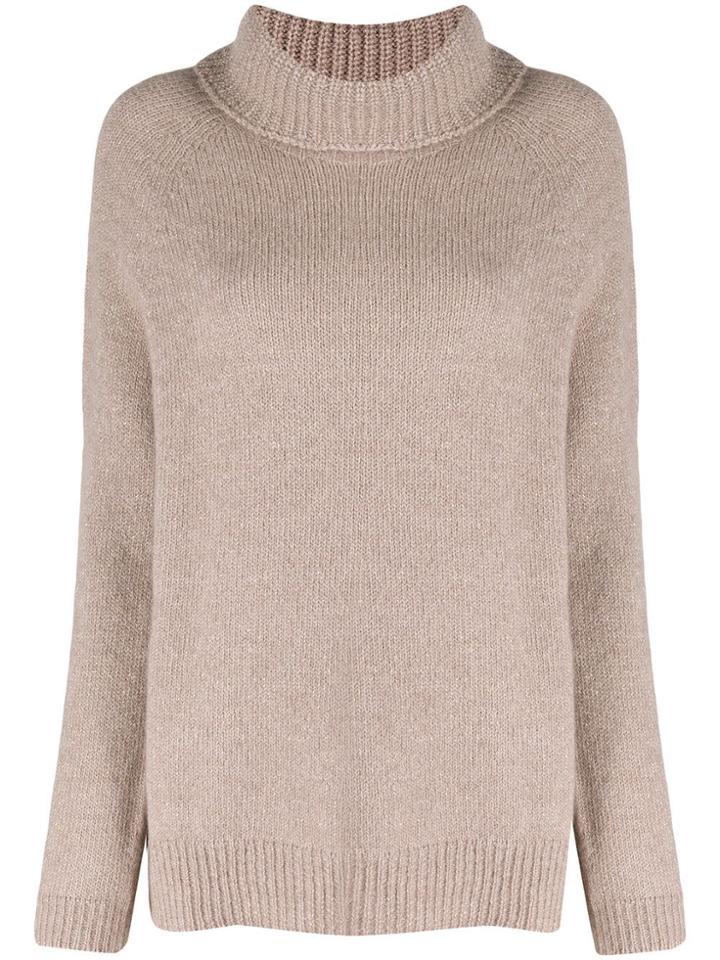 Liu Jo Rollneck Knit Sweater - Neutrals