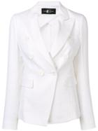 Luisa Cerano Fitted Double-breasted Blazer - White